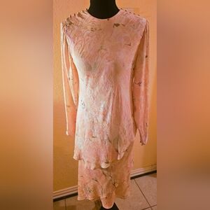 Silk Pink Floral Dress